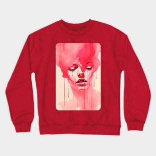 melted paint on wet face Crewneck Sweatshirt